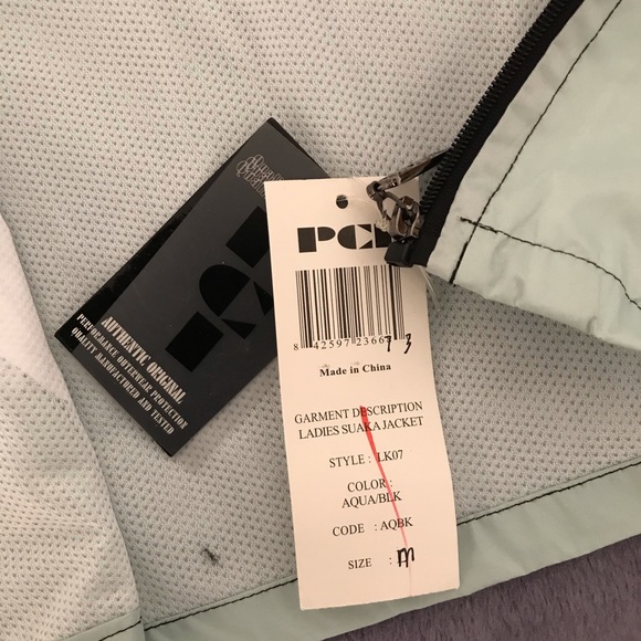 Aqua colored windbreaker for women - Picture 5 of 8